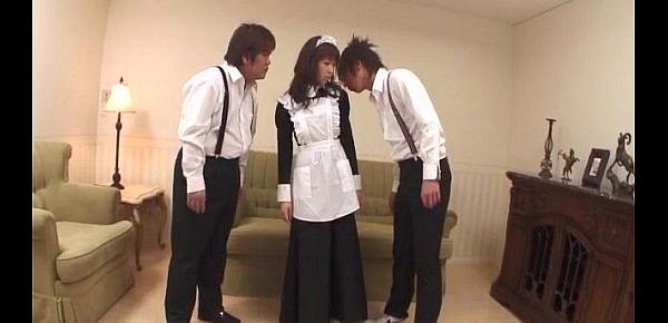  Aiuchi Shiori Japan maid sucks her horny master